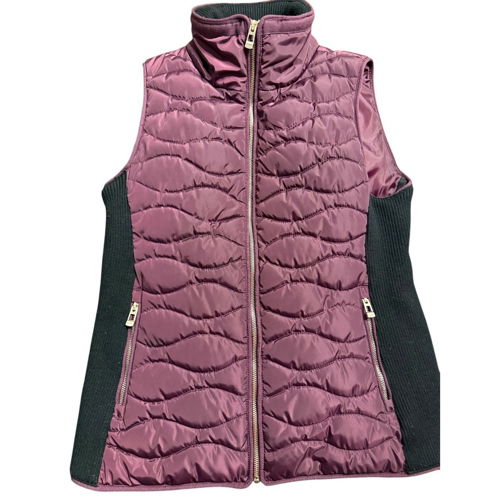 Calvin Klein Performance Puffer Vest Women's Size Medium Purple Quilted Zip